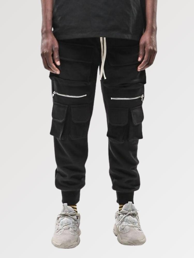 pantalones cargo bolsillos con cremallera