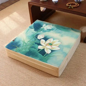 Cojín cuadrado de flores japonesas "Ogaki" Japanstreet