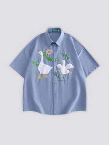 Camisa de pato bordada - ダック