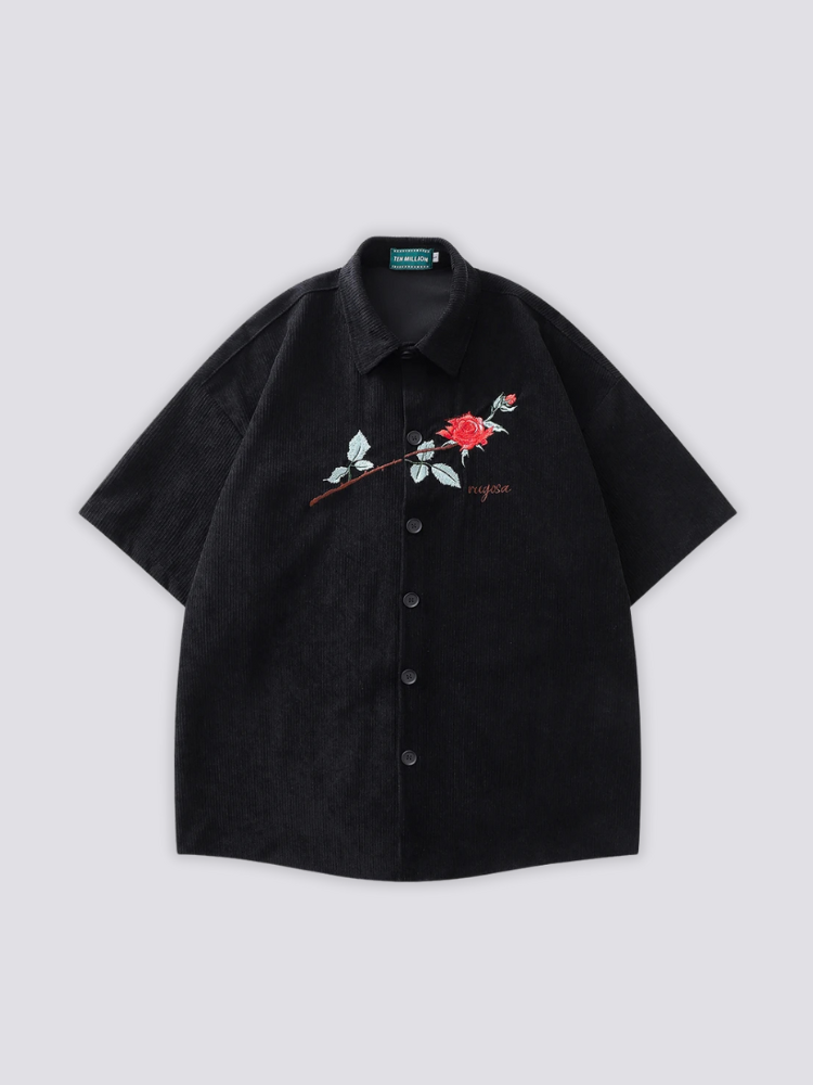 Camisa floral bordada