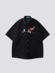 Camisa floral bordada