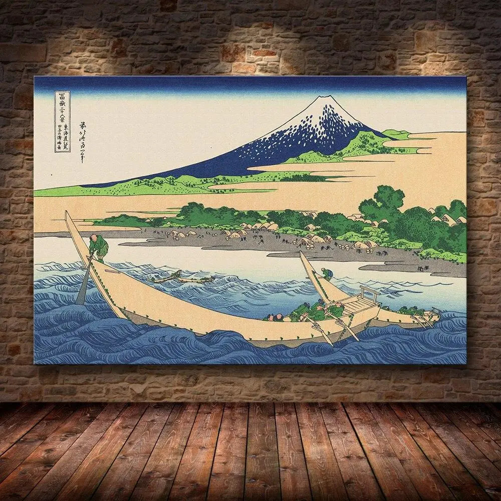 Este grabado japonés del artista Hokusai es una de las vistas del monte Fuji