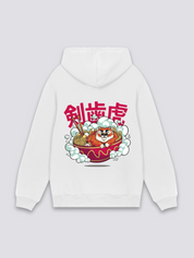 Sudadera con capucha y escritura japonesa
