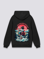 Sudadera con capucha y estampado japonés