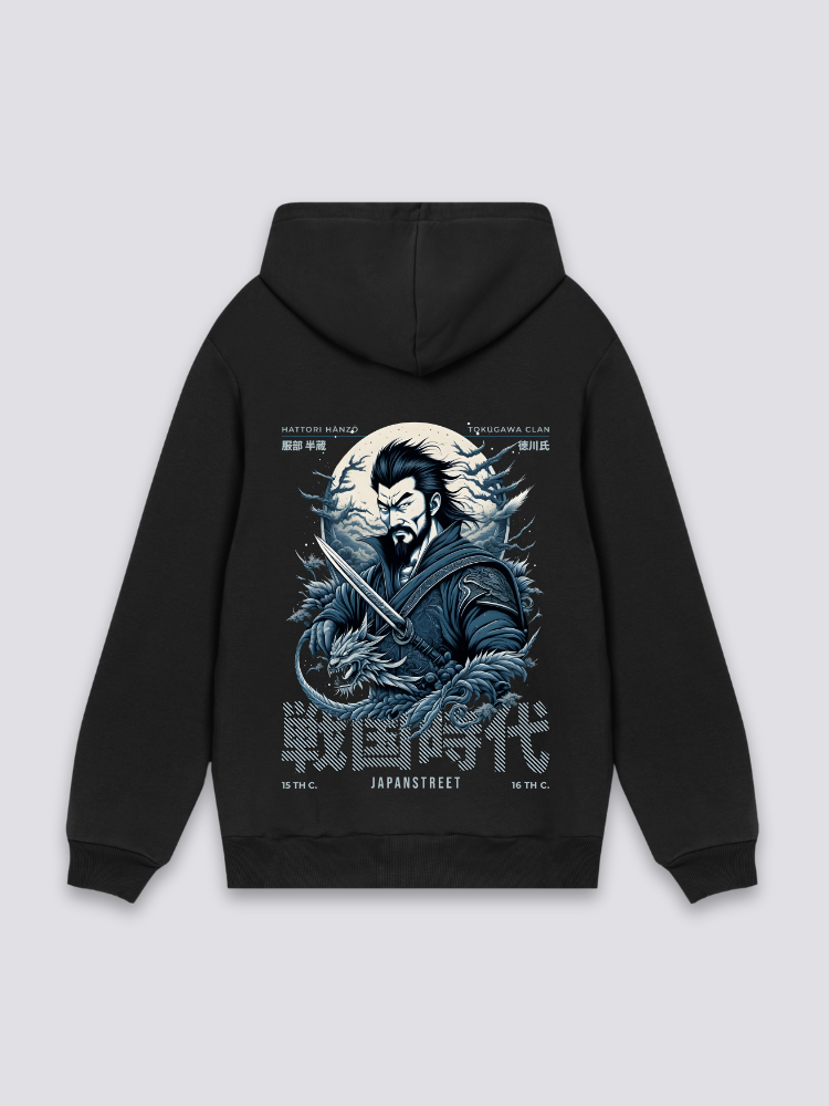 Sudadera con capucha de escritura japonesa