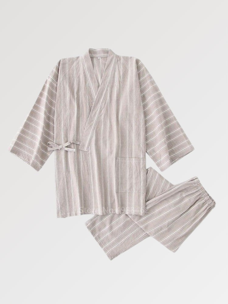 Jinbei de rayas para hombre 'Onsen Shota' Japanstreet