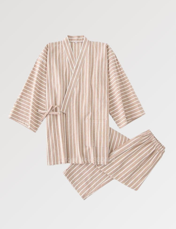 Jinbei de rayas para hombre 'Onsen Shota' Japanstreet