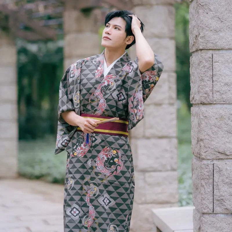 Kimono japonés auténtico de estilo samurai para hombre
