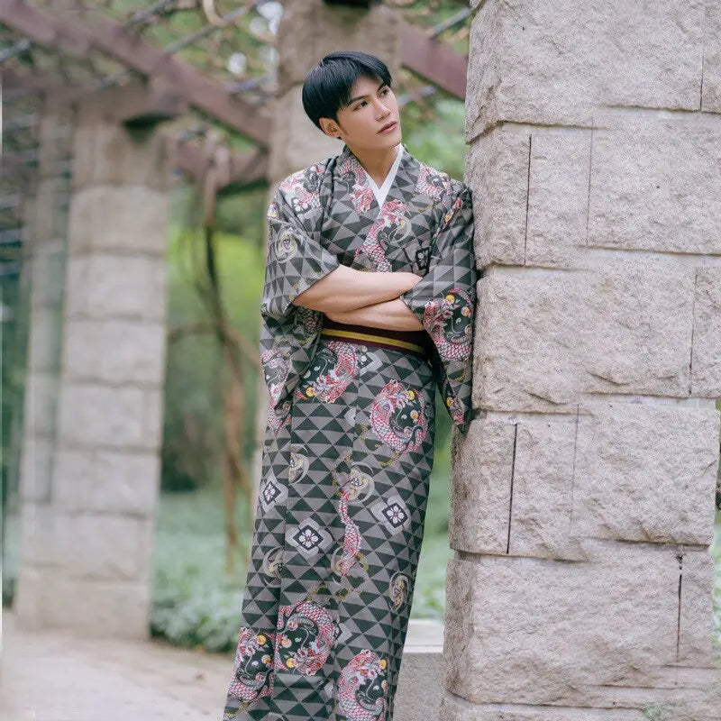 Kimono japonés de hombre samurai