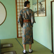 Kimono japonés de seda para hombre 'Koniya'