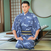 Kimono con estampado japonés