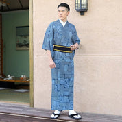 Magnífico Kimono Yukata para hombre con estampado vintage