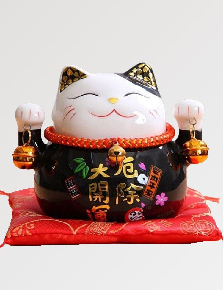 Hucha Maneki Neko Negra