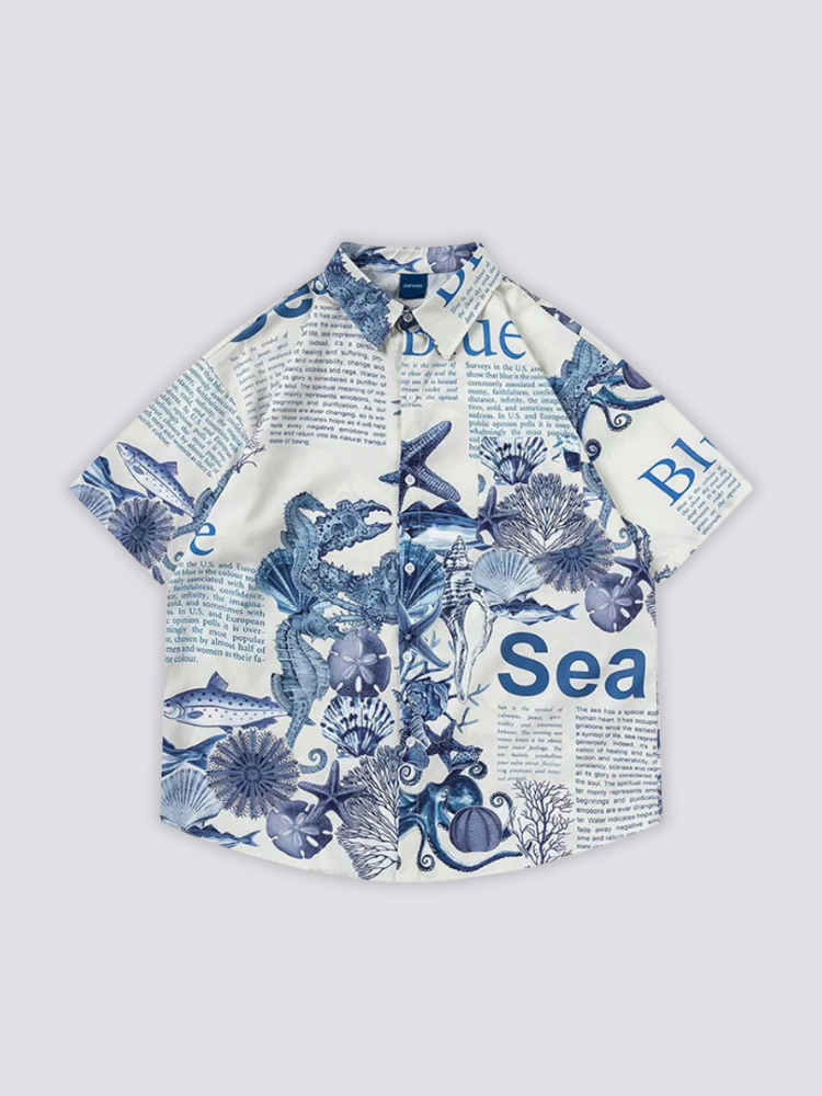 Camisa con estampado náutico