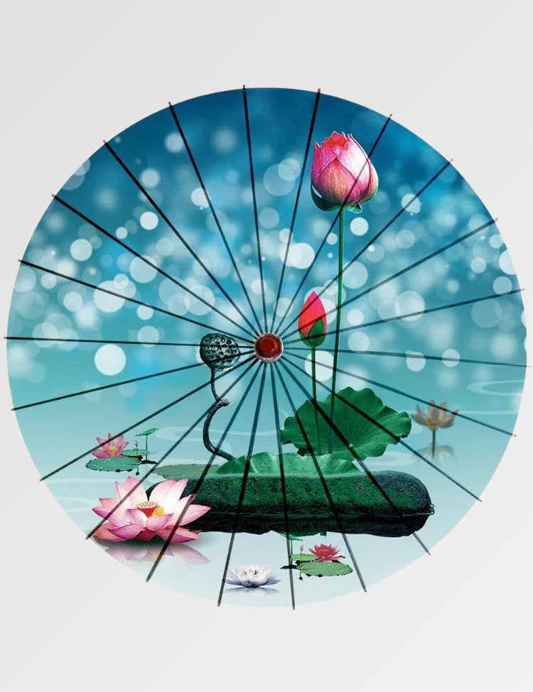 Paraguas de loto japonés