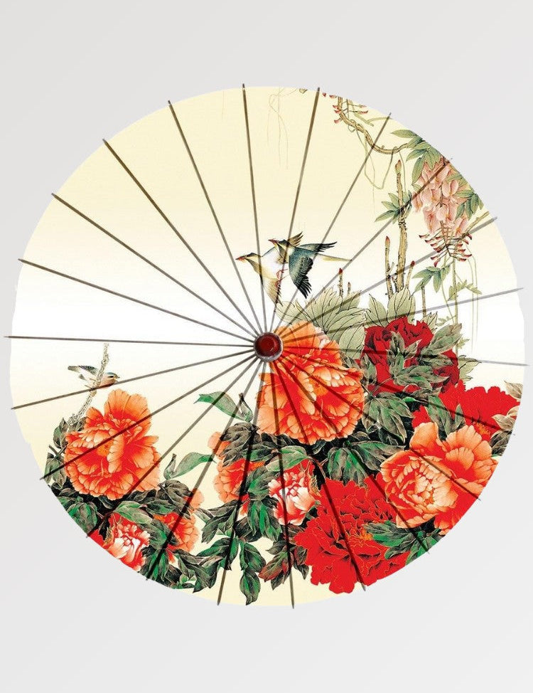 Paraguas japonés en rosa