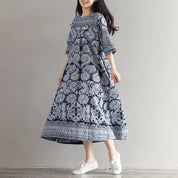 Vestido con estampado japonés