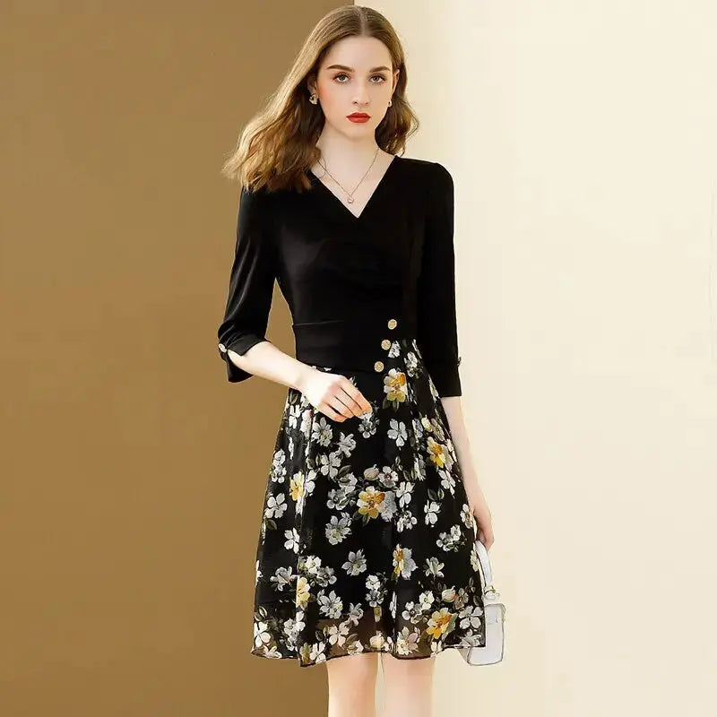 Elegante vestido de noche japonés chic y con clase