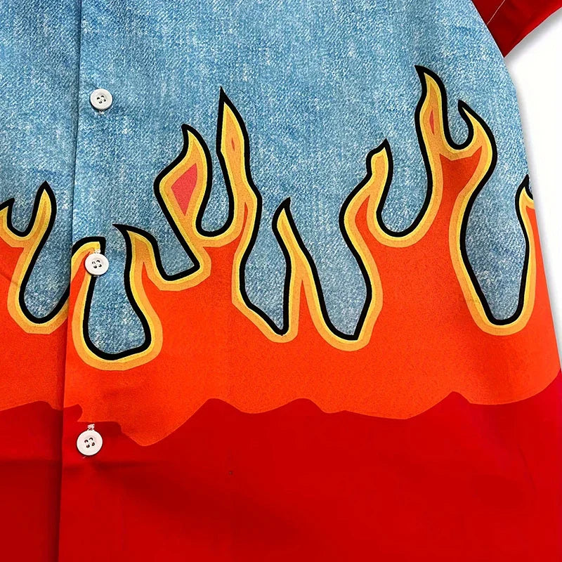 Camisa Flame - 火災