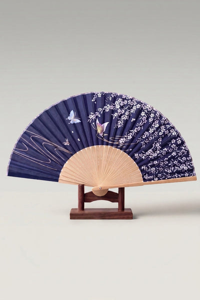 Abanico de madera japonés 'Ebino'