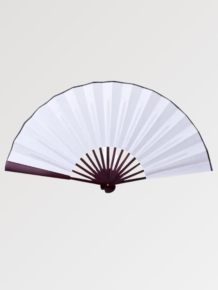 Gran abanico japonés sensu Kisho XXL de varillas de bambú oscuro Ropa Japonesa