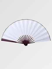 Gran abanico japonés sensu Kisho XXL de varillas de bambú oscuro Ropa Japonesa