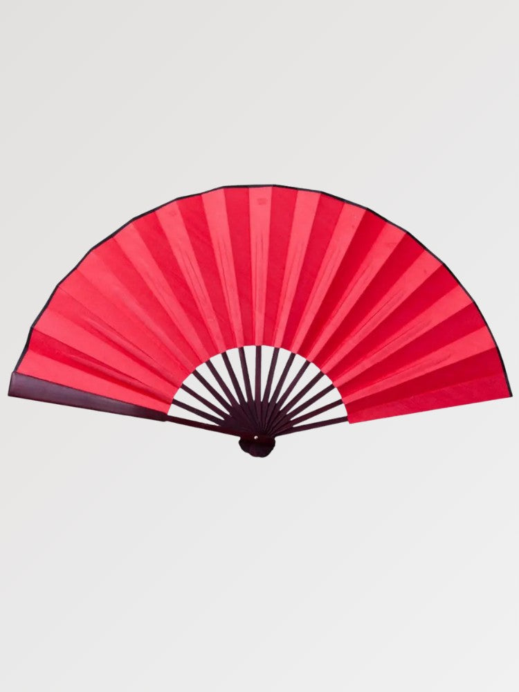 Gran abanico japonés sensu Kisho XXL de varillas de bambú oscuro Ropa Japonesa