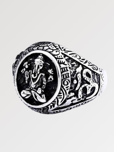 Anillo Ganesh de plata 'Toyama'