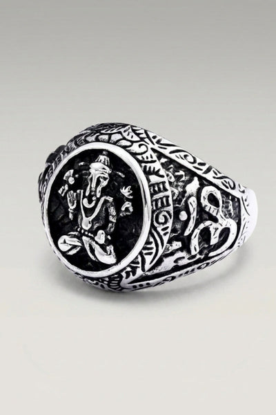 Anillo Ganesh de plata 'Toyama'