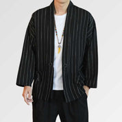 Chaqueta kimono en blanco y negro