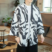 Kimono blanco y negro 'Edición Kaito'