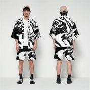 Kimono blanco y negro 'Edición Kaito'