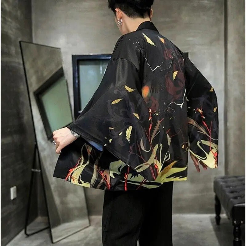 Kimono negro para hombre 'Artefact'