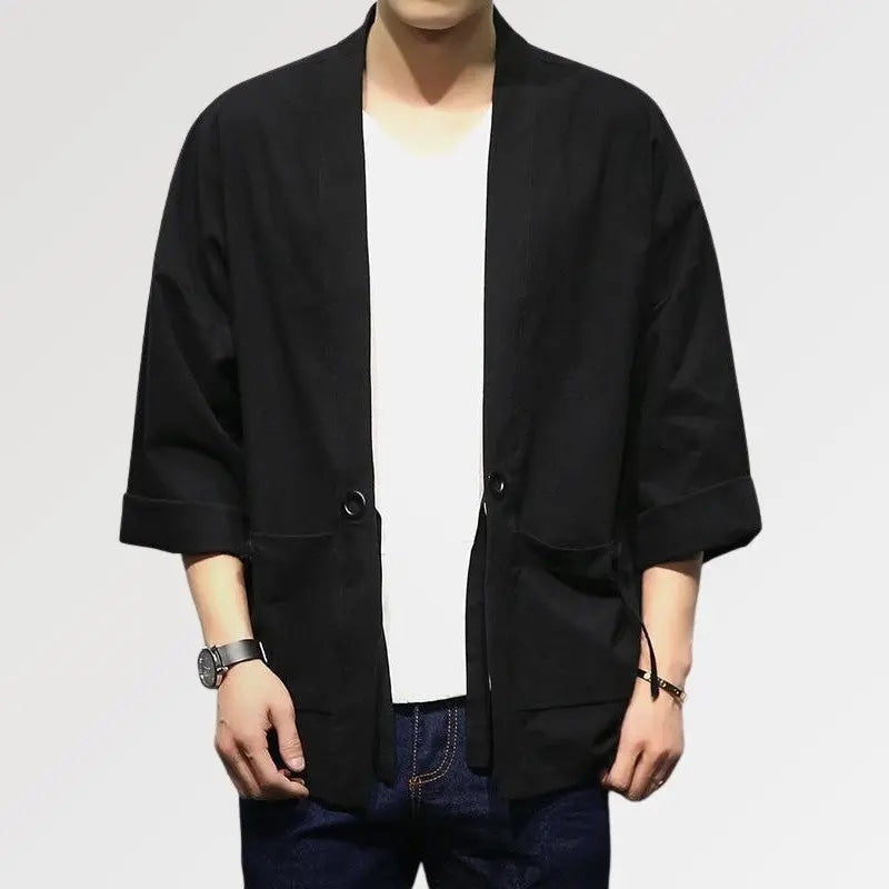 Kimono negro para hombre
