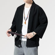 Kimono negro de hombre 'Yuudai'