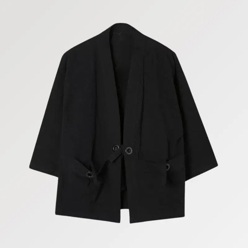 Kimono negro de hombre 'Yuudai'