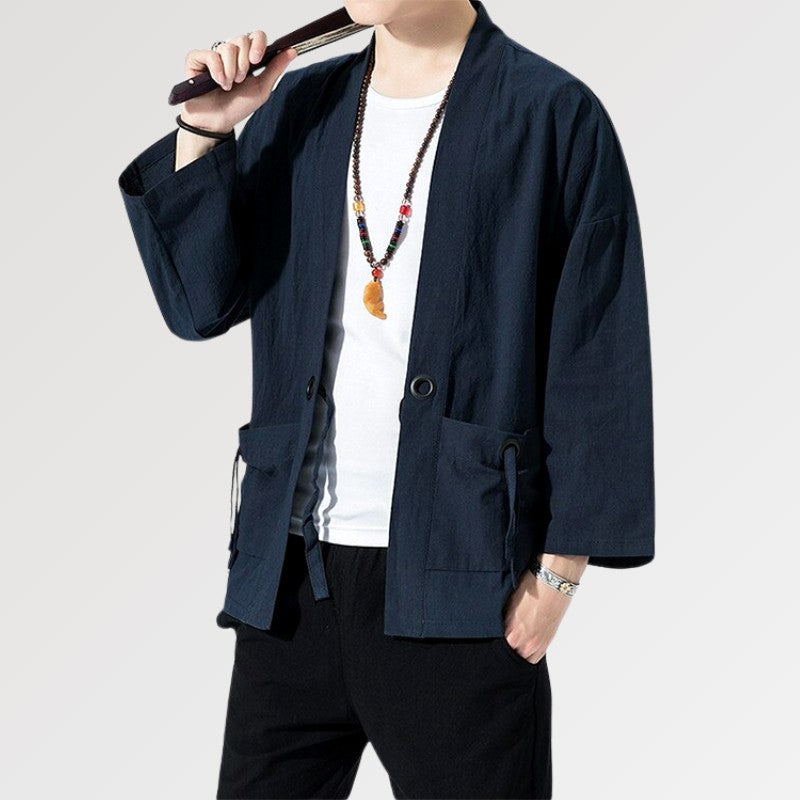 Kimono azul de hombre 'Yuudai'