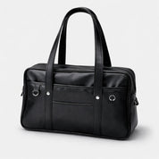 Bolso japonés Kaban colegiala cuero negro rectangular asas largas - Ropa Japonesa