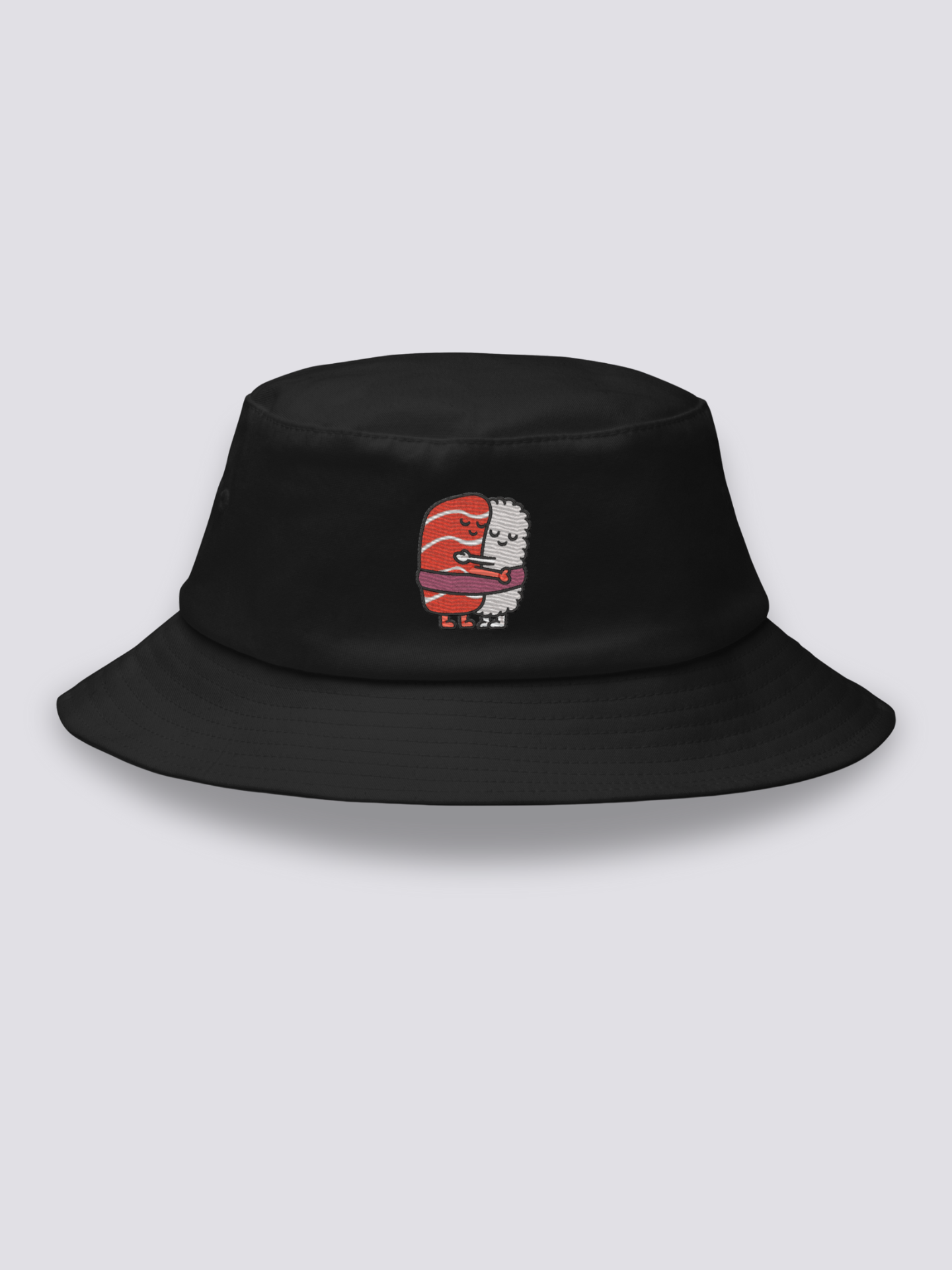 Bucket Hat Arroz Salmón Negro - Ropa Japonesa