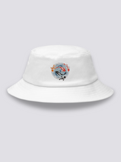 Bucket Hat Bordado Japonés Blanco - Ropa Japonesa