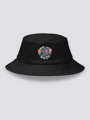 Bucket Hat Bordado Japonés Negro - Ropa Japonesa