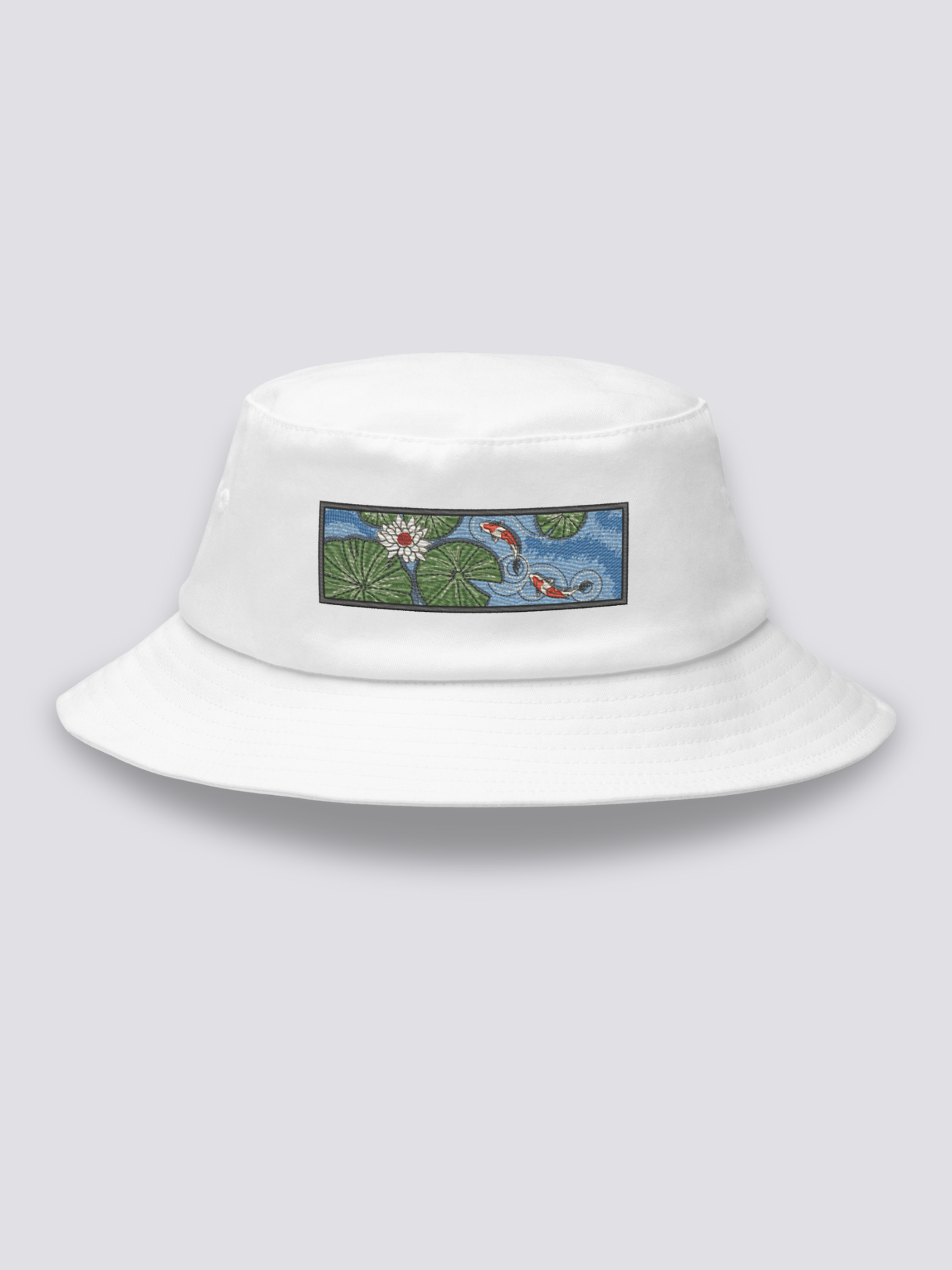 Bucket Hat Carpa Koi Blanco - Ropa Japonesa