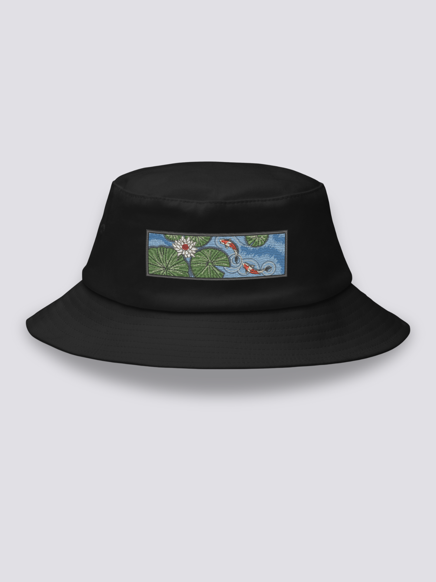Bucket Hat Carpa Koi Negro - Ropa Japonesa