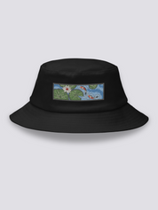 Bucket Hat Carpa Koi Negro - Ropa Japonesa