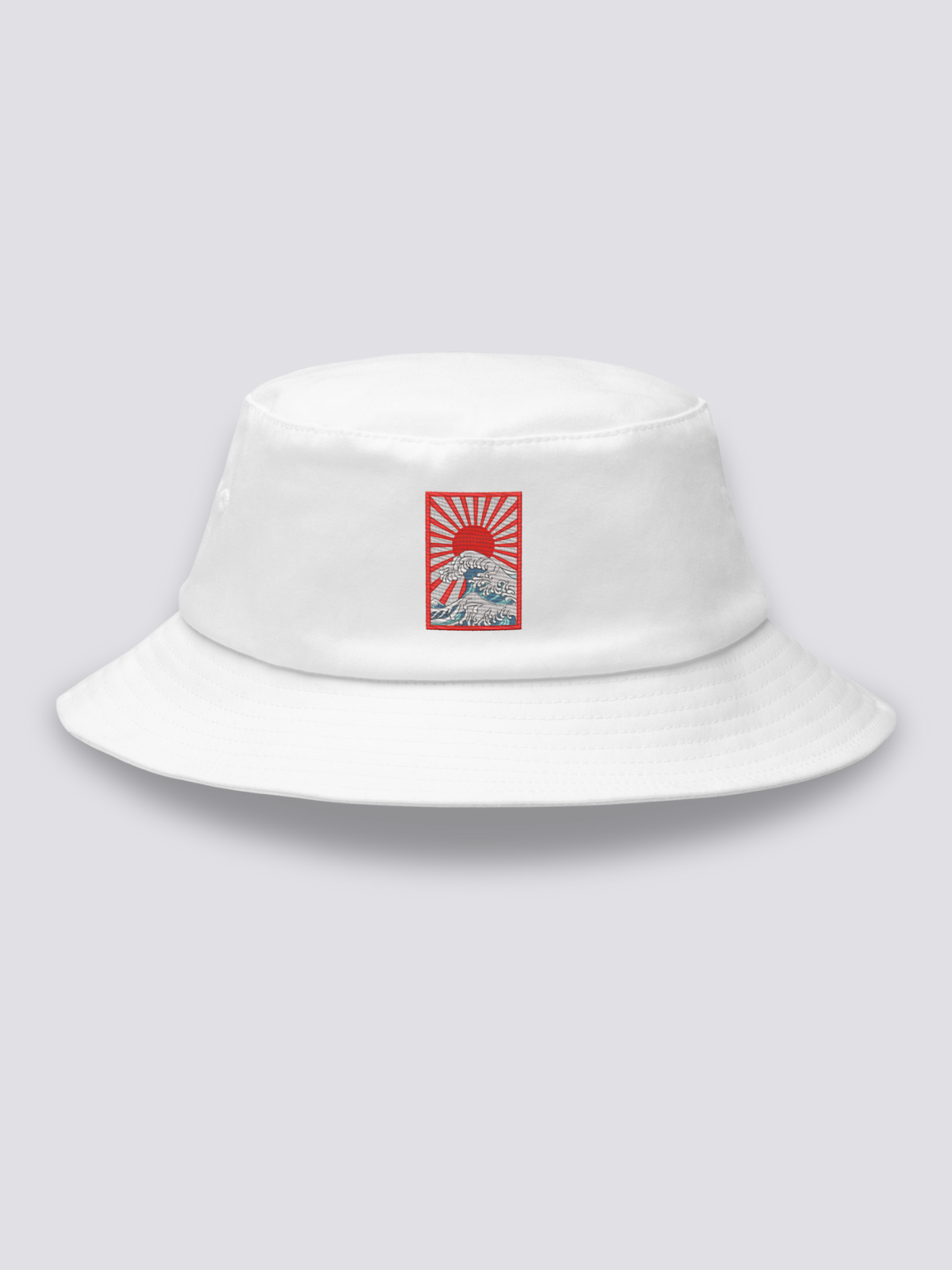 Bucket Hat Hokusai Blanco - Ropa Japonesa