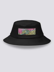 Bucket Hat Japonés Old School Negro - Ropa Japonesa