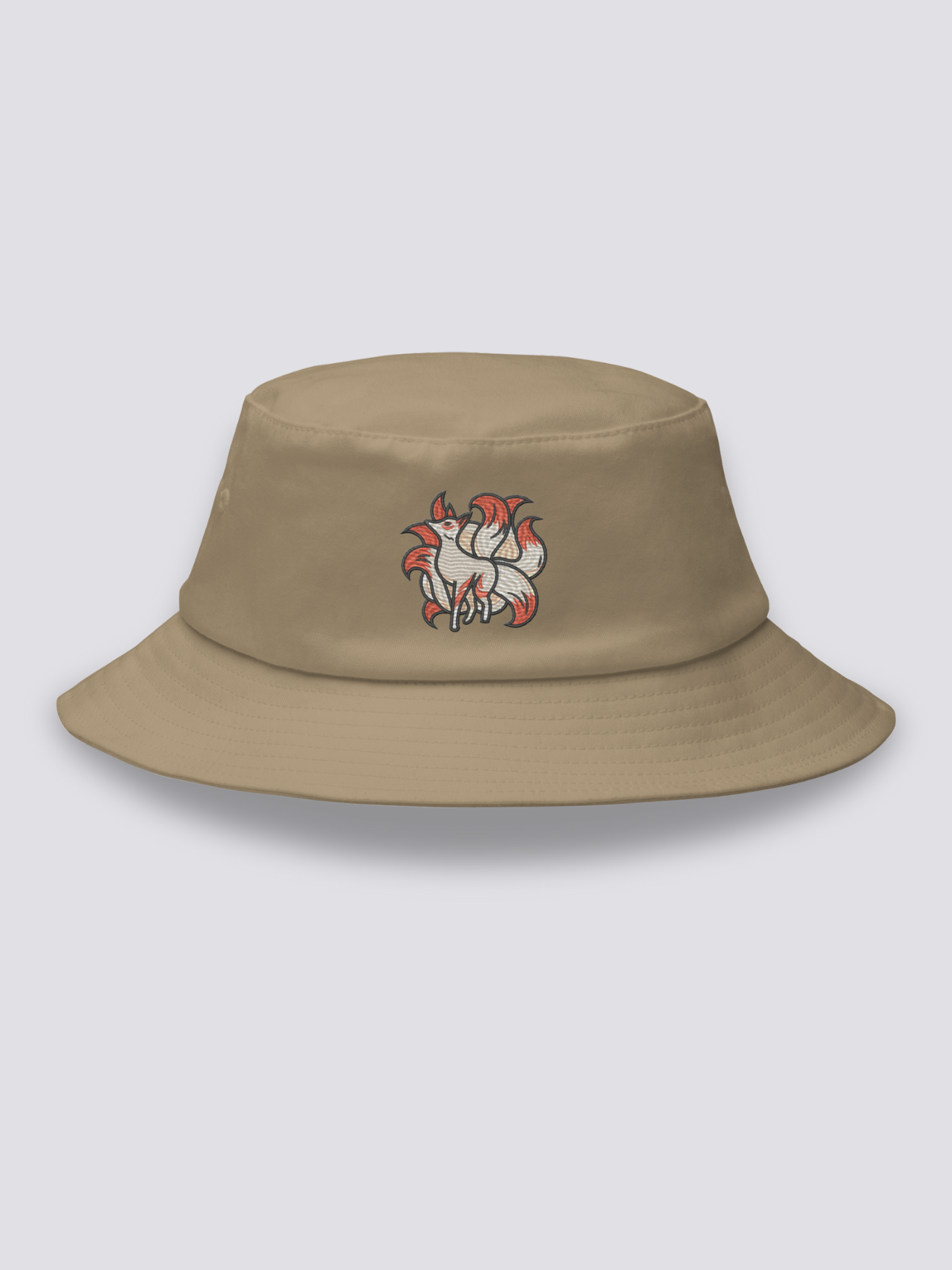 Bucket Hat Kitsune Caqui - Ropa Japonesa