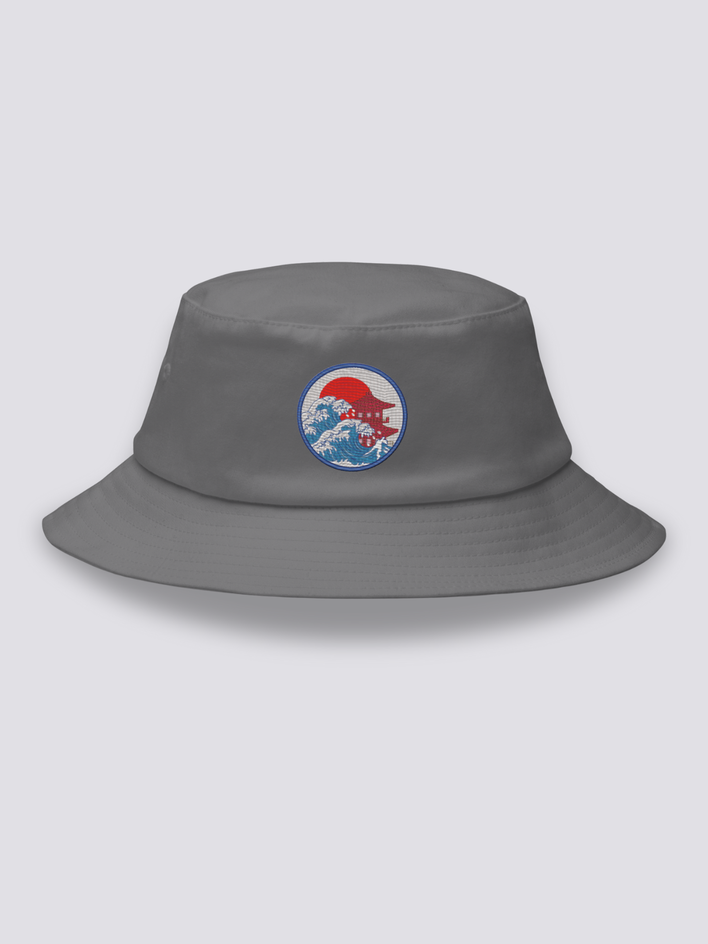 Bucket Hat Logo Japonés Gris - Ropa Japonesa