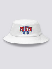 Bucket Hat Logo Tokio Blanco - Ropa Japonesa