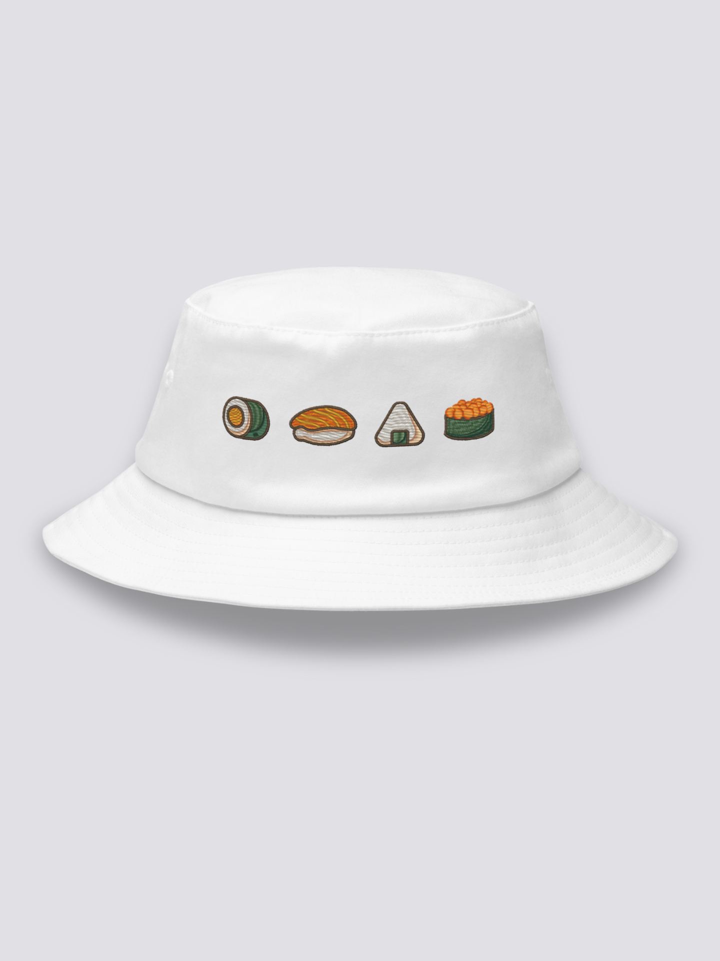Bucket Hat Maki Nigiri Onigiri Blanco - Ropa Japonesa